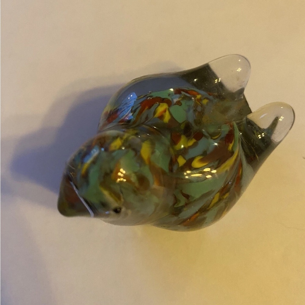 Vintage Blown Art Multicolor Glass Bird Figurine Paperweight Made in Japan - Picture 2 of 9